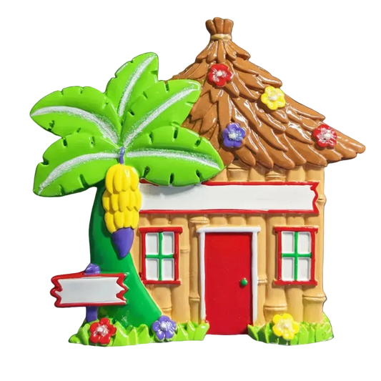 LR115: Hut & Palm Tree Table Topper