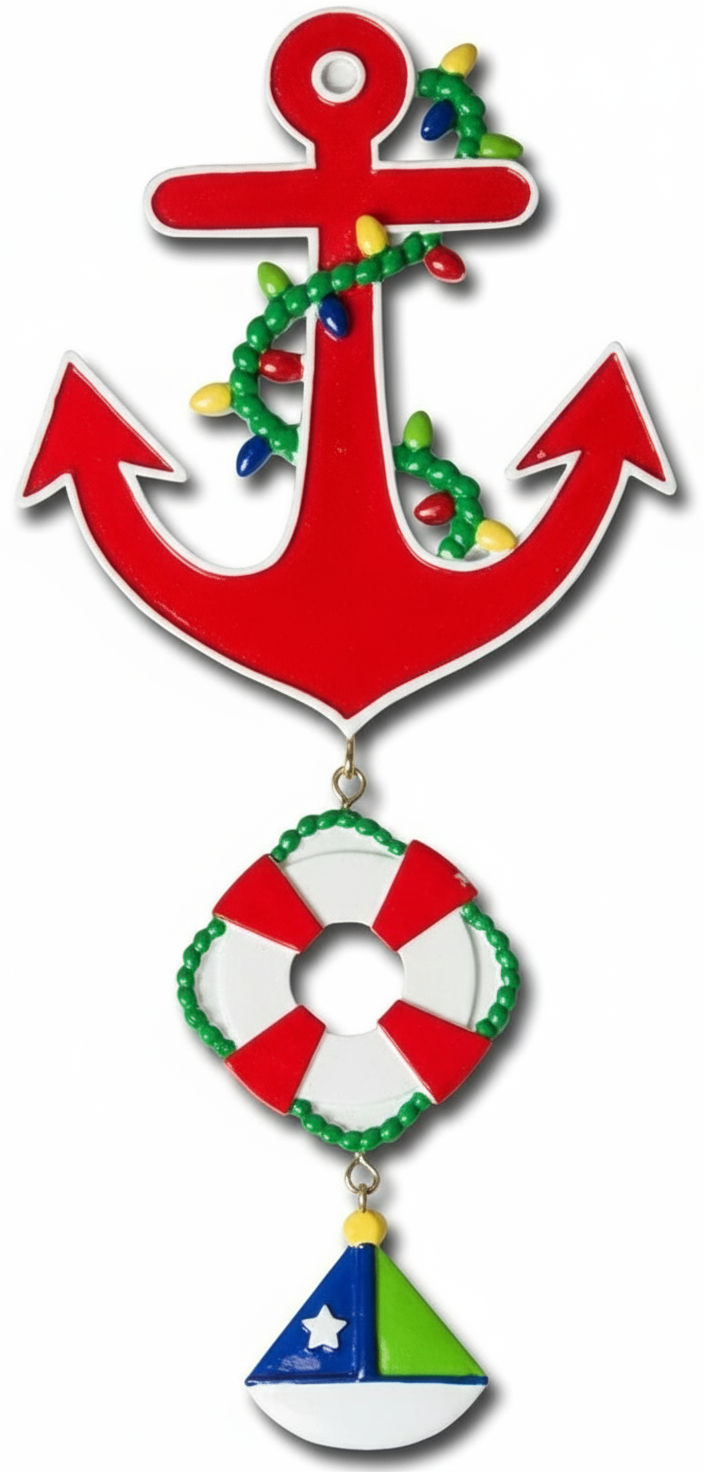 NT161: Anchor/Life Preserver/Fish & Sailboat