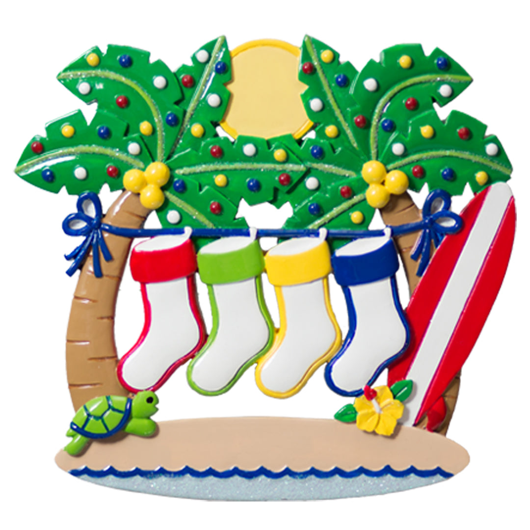 NT184: Palm Trees with Stockings - Family-4