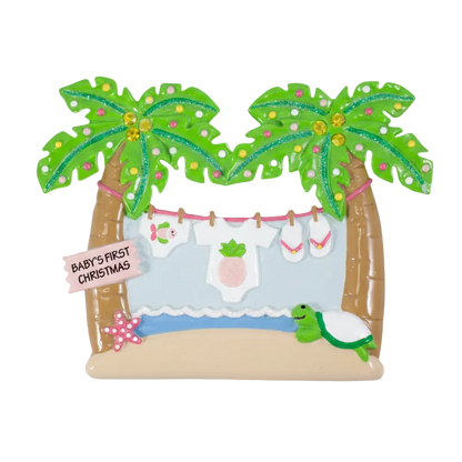 NT195G: Tropical Babys First Christmas - Girl