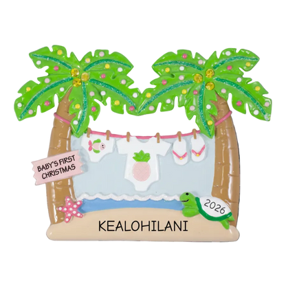NT195G: Tropical Babys First Christmas - Girl