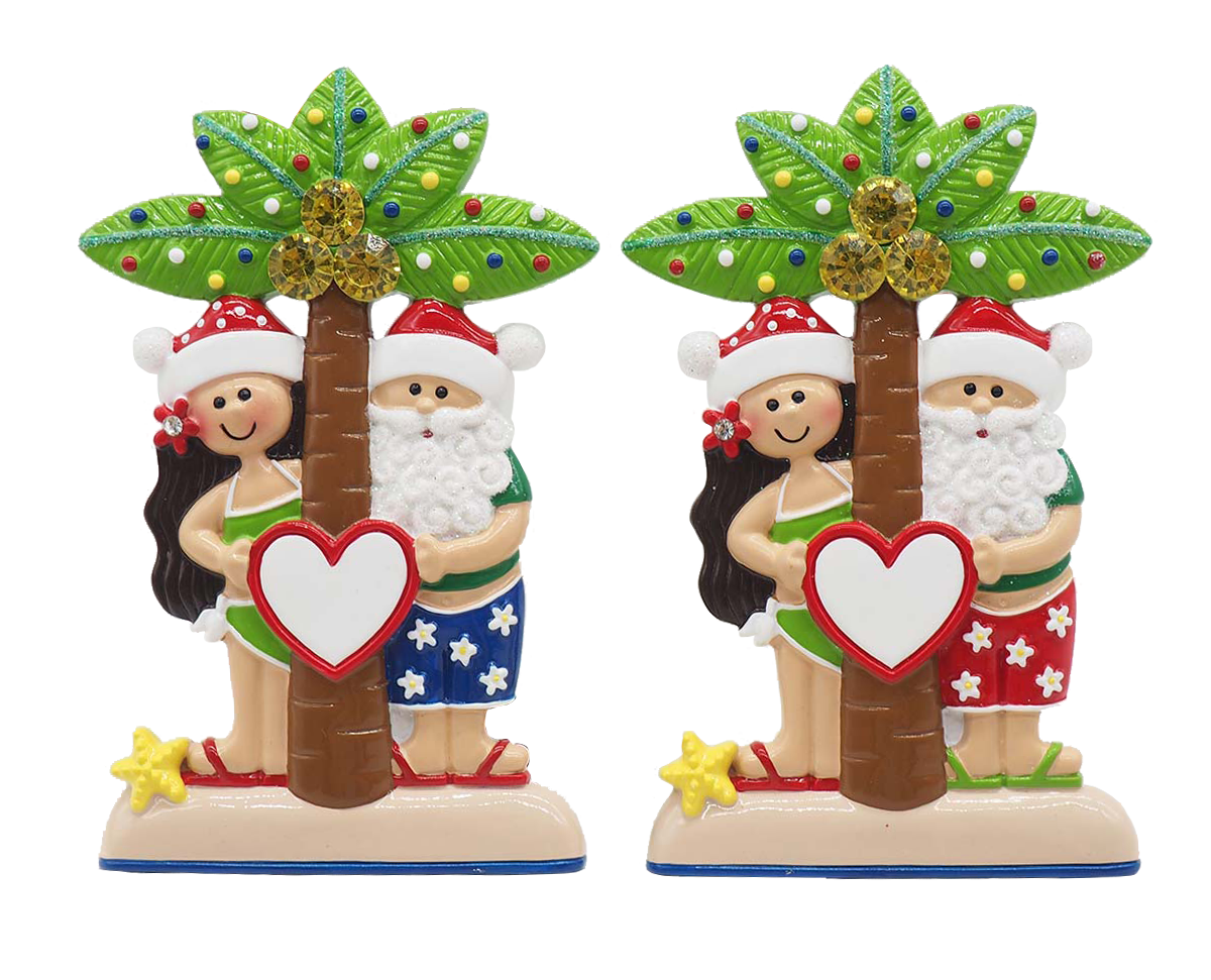 NT202N: Palm Tree Couple Tabletop Ornament - 24 Pack