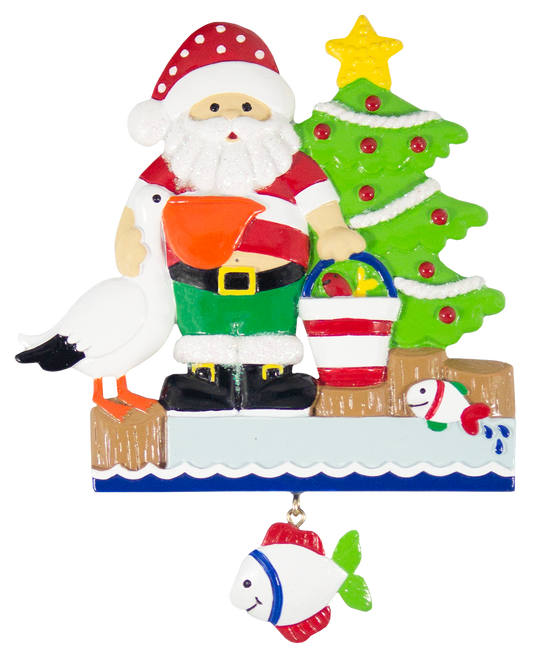 NT224: Santa w/ Pelican & Tree