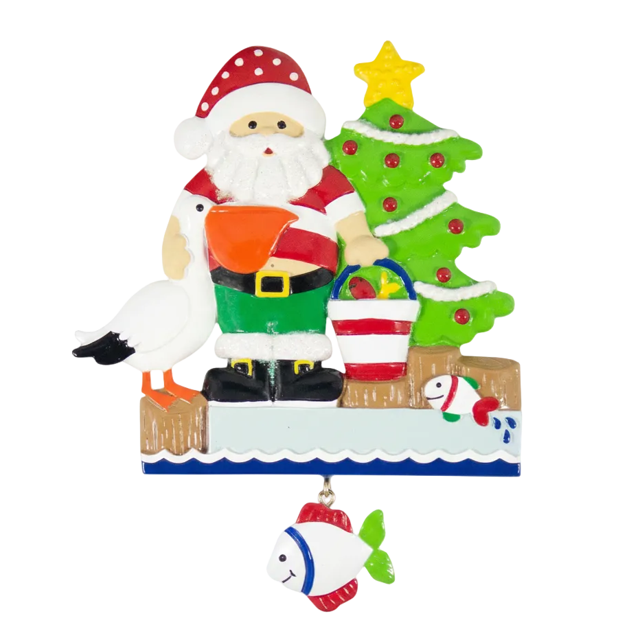 NT224: Santa w/ Pelican & Tree