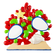 NT292: Sea Turtle Coral Couple