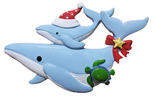 NT327: Christmas Whale & Baby