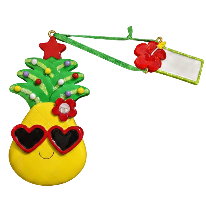 NT337T: Christmas Pineapple W/ Tag - 24 Pack