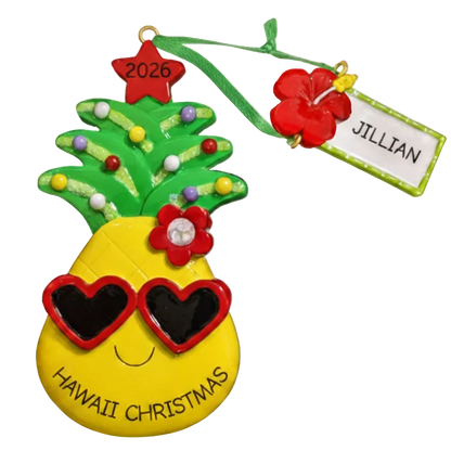 NT337T: Christmas Pineapple W/ Tag - 24 Pack