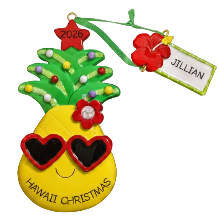 NT337T: Christmas Pineapple W/ Tag - 24 Pack