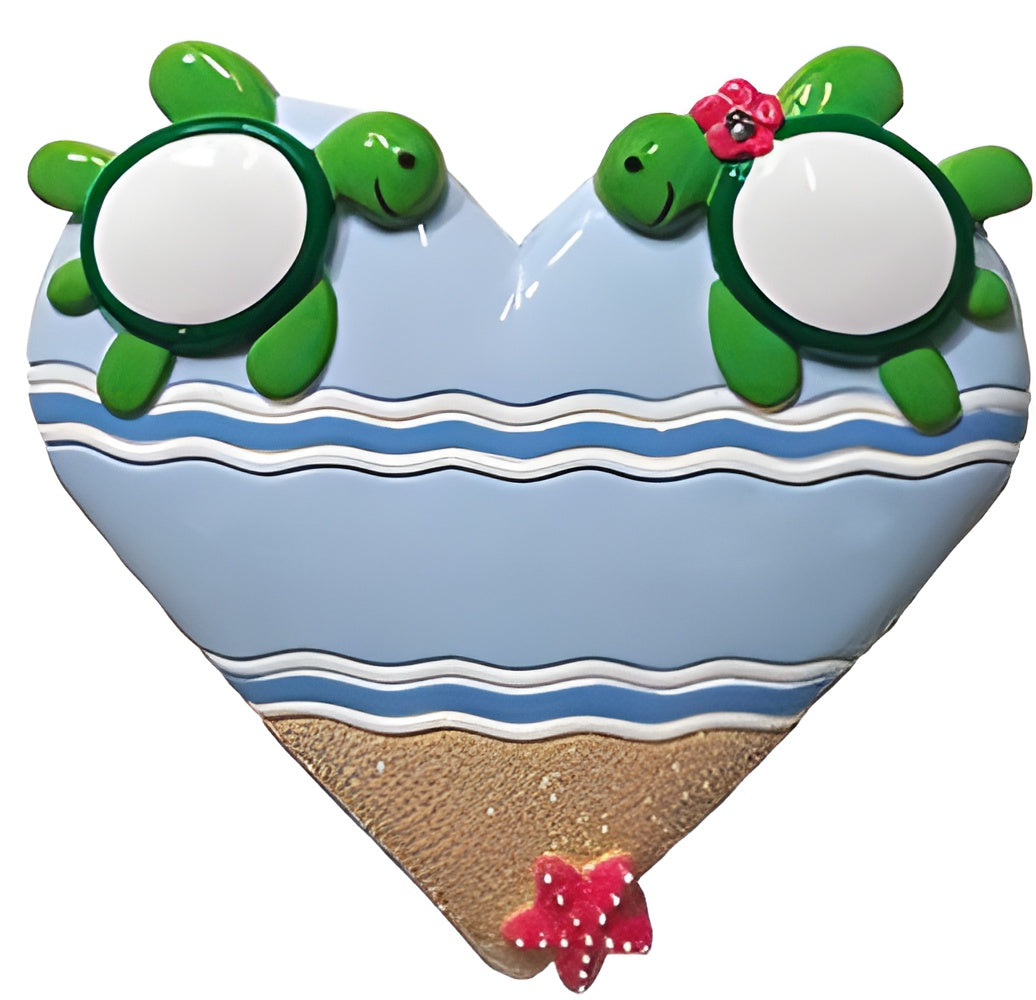 NT371: Sea Turtle Heart Couple