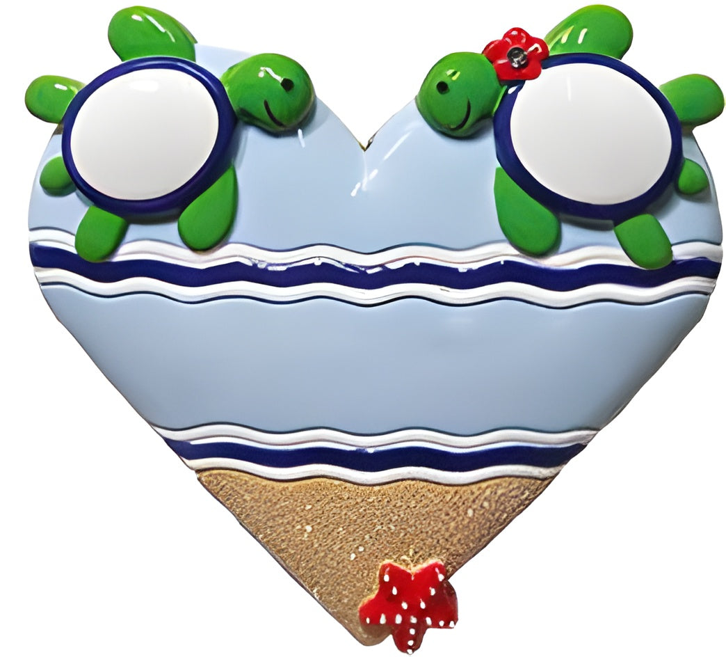 NT371: Sea Turtle Heart Couple