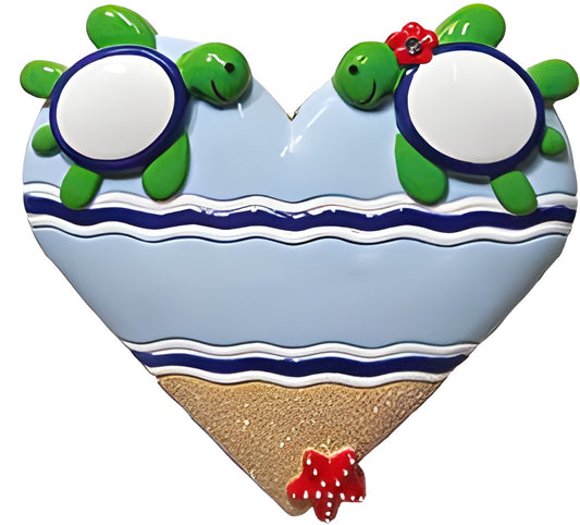 NT371: Sea Turtle Heart Couple