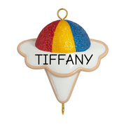 Colorful shave ice linking Christmas ornament 