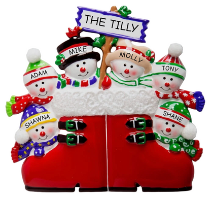 CR446: RED SNOWMAN BOOTS FAMILY-6