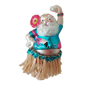 HZZ111: Glass Hula Santa - 12 Pack