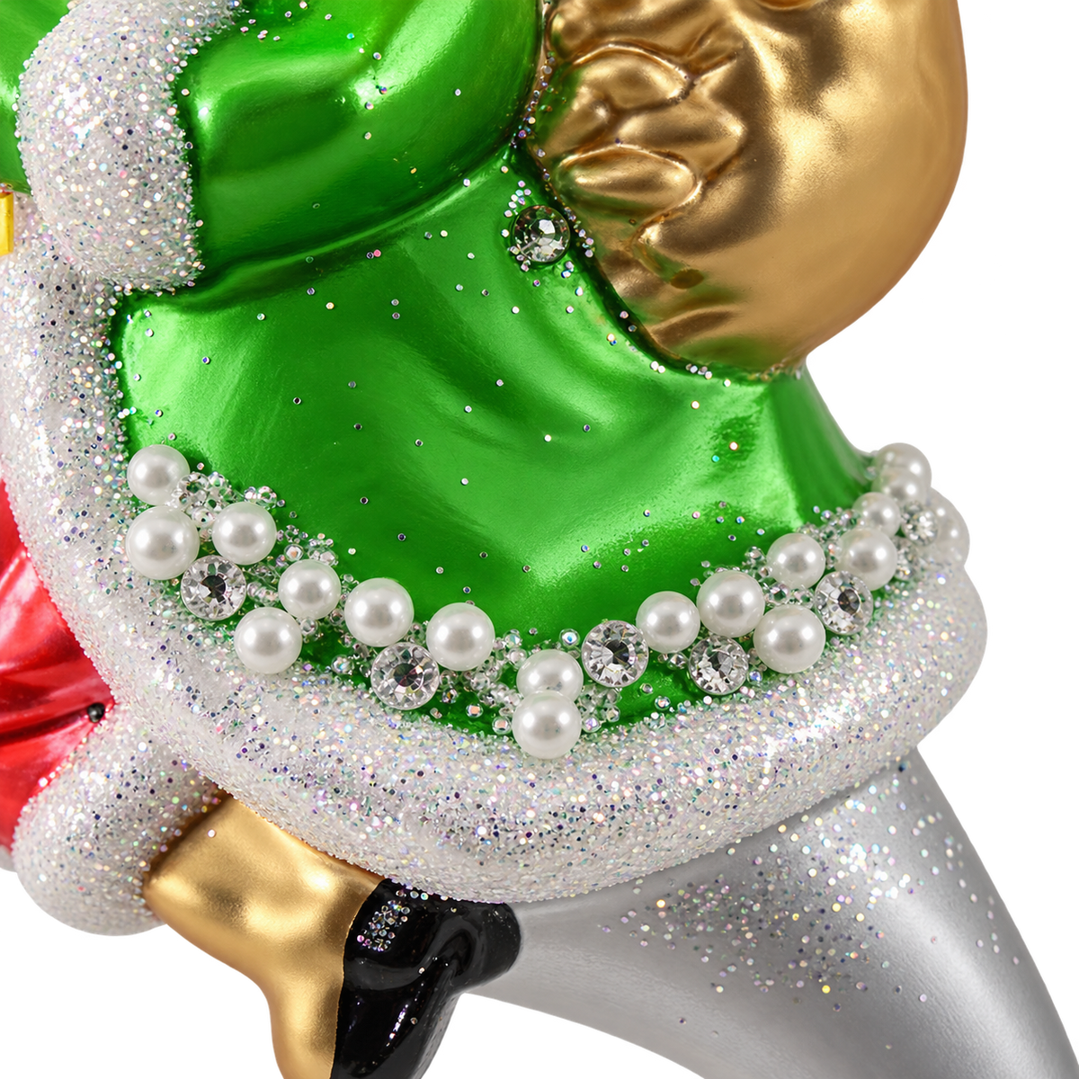 HZZ114G: Glass Green Santa & Dolphin - 12 Pack (Copy)