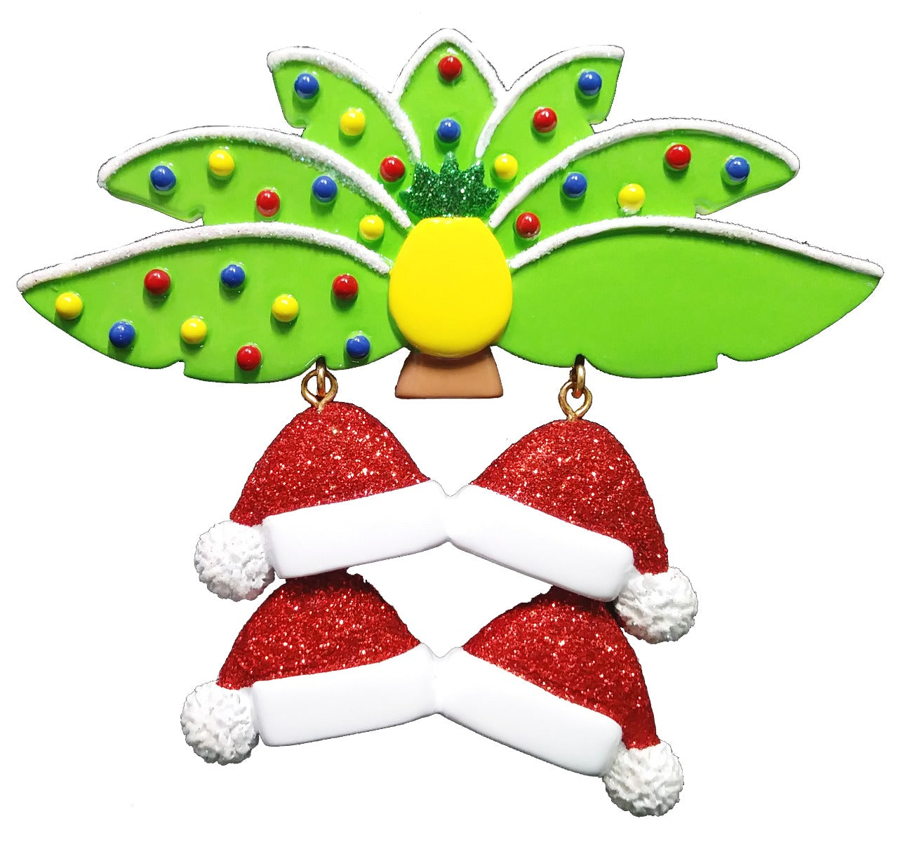 NT334: Palm Leaves Santa Hats Family-4