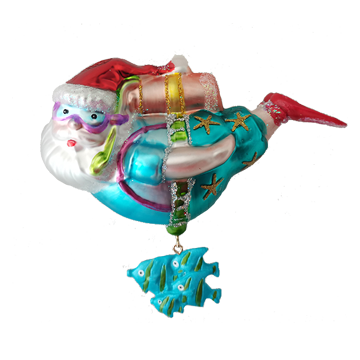 HZZ104: Glass Snorkel Santa