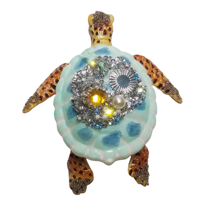 HZZ105: Blue Glass Turtle - 12 Pack