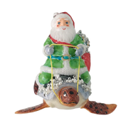 HZZ113: Glass Santa & Turtle - 12 Pack