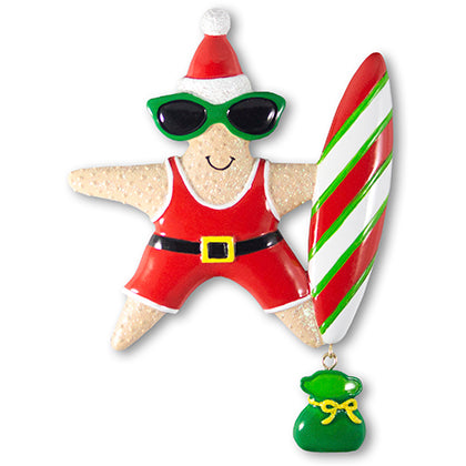 NT239: Tropical Starfish Surfer Santa