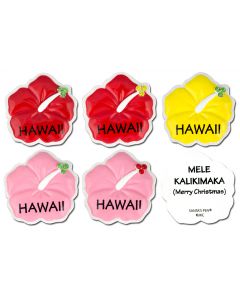 126H: Hibiscus "HAWAII" Mini Ornament