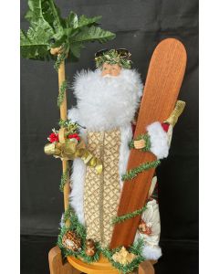 WSS214 NEW KOA SURFING SANTA WITH RED NIGHT-BLOOMING CEREUS  (*SHIPPING AND HANDLING INCLUDED)