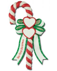 CL295: Our First Xmas Hearts Candy Cane