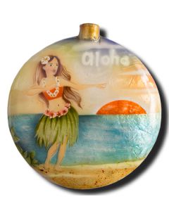 KBC116: Aloha Hula Capiz Ornament