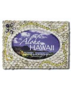 WS160:Rectangle Shell Frame with Cowry Flower