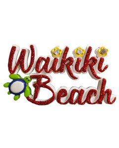 256T:  Waikiki Beach w/ Turtle