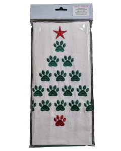 CFE136 CHRISTMAS TREE PAW TOWEL