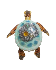 HZZ105: Blue Glass Turtle
