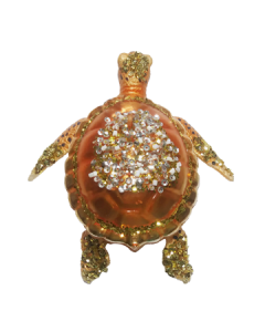 HZZ106: Gold Glass Turtle
