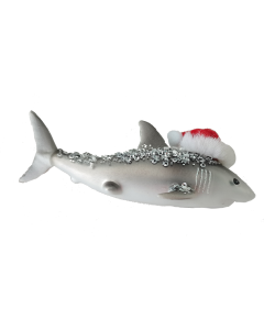 HZZ112: Glass Shark w/ Santa Hat