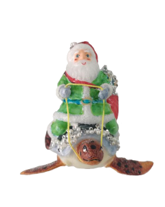 HZZ113: Glass Santa & Turtle