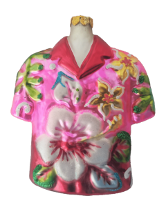 HZZ118: Pink Glass Aloha Shirt