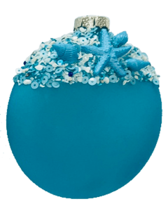 HZZ130B: Blue Beach Disc Ornament