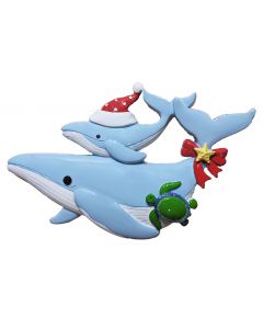 NT327: Christmas Whale & Baby